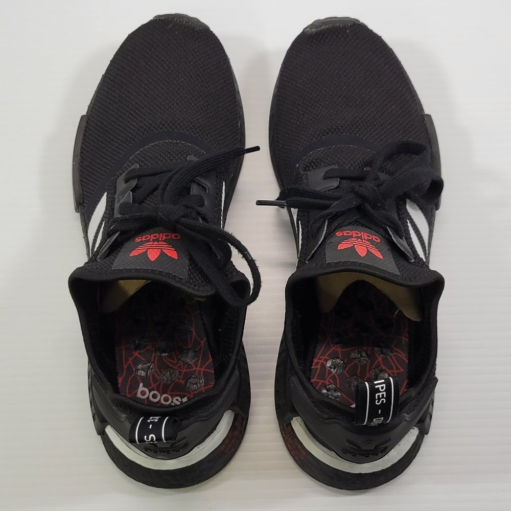 Adidas NMD R1 Originals - Red Japanese Side Print - Black White 2020 Men Size 10 - Picture 11 of 13